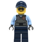 LEGO Prison Polizist mit Dark Blau Kappe Minifigur