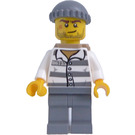 LEGO Fånge 86753 med Scarred Ansikte, Stickad Keps och Ryggsäck Minifigur