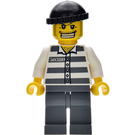 LEGO Gevangene Number 50380 met Gold Tand, Zwart Pet en Dark Stone Grey Poten Minifiguur