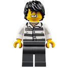 LEGO Prisoner with Surprised and Scared Grin  Minifigure