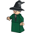 LEGO Professor Minerva McGonagall with Black Bent Hat and Plain Skirt Minifigure