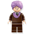 LEGO Professor Quirrell with Lavender Hat and Scarf and Brown Suit Minifigure