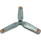 LEGO Propeller 3 Blade 9 Diameter with Orange Tips and Black Lines Sticker without Recessed Center (15790)