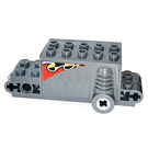 LEGO Pullback Motor 4 x 8 x 2.33 met Flames (Both Zijkanten) Sticker (47715)