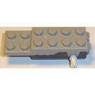 LEGO Pullback Motor 6 x 2 x 1.3 met Wit Shafts en Zwart Basis (42288 / 42853)