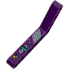 LEGO Purple Beam Bent 53 Degrees, 4 and 6 Holes with lever and vent Sticker (6629)