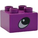LEGO Violet Duplo Brique 2 x 2 avec Eye (3437 / 45166)