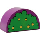 LEGO Purple Duplo Brick 2 x 4 x 2 with Curved Top with Apple Tree (31213)