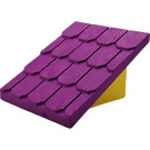 LEGO Purple Duplo Shingled Roof with Yellow Base