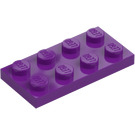 LEGO Paars Plaat 2 x 4 (3020)