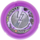 LEGO Purple Technic Bionicle Weapon Throwing Disc with Electro, 2 Pips and Lightning (32171)