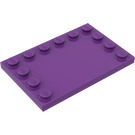 LEGO Fialová Dlaždice 4 x 6 s Cvočky na 3 Edges (6180)