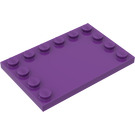 LEGO Paars Tegel 4 x 6 met Studs Aan 3 Edges (6180)