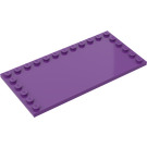 LEGO Paars Tegel 6 x 12 met Studs Aan 3 Edges (6178)