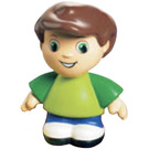 LEGO Quatro Boy with Lime Top and Blue Trousers Duplo Figure