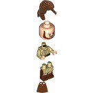 LEGO Qui-Gon Jinn mit Umhang und Printed Beine Minifigur