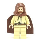 LEGO Qui-Gon Jinn met Cape en Zandbruin Poten met Chin Dimple Minifiguur