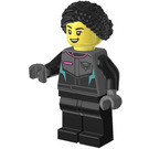 LEGO Race Car Driver with Black Short Braided Hair Minifigure