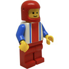 LEGO Race Car Driver with Red, White and Blue Striped Shirt Minifigure