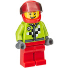 LEGO Race Car Rally Driver with Checkered Pattern Minifigure