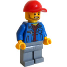 LEGO Race Marshall met Grijs Baard en Rood Pet Minifiguur