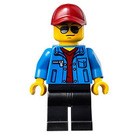 LEGO Race Official mit Rot Kappe und Sonnenbrille Minifigur