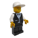 LEGO Race Official z Biały Czapka Minifigurka