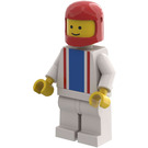 LEGO Racer, Niebieski I Czerwony Pionowy Paski Minifigurka