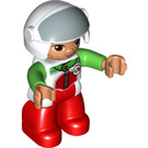 LEGO Racer с Връх с Zipper и Octan лого и Бяло Каска с Козирка Фигура Duplo