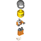 LEGO Racing Official met Grijs Helm en Stofbril Minifiguur