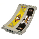 LEGO Ramp Curved 8 x 12 x 6 with Island Xtreme Stunts Logo und Crazy Stunt Sticker (43085)