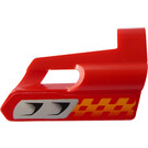 LEGO Rood 3D Paneel 25 met Oranje Checkers en Lucht Vents Sticker (47713)