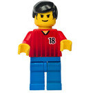 LEGO Red and Blue Team Player with Number 18 Minifigure