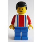 LEGO Rød og Blå Team Player med Number 2 Minifigur