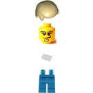 LEGO rot und Blau Team Player mit Number 5 auf Vorderseite Minifigur