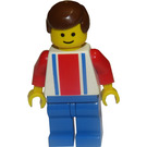 LEGO Rød og Blå Team Player med Number 7 Minifigur