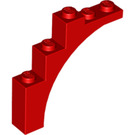 LEGO Rood Boog 1 x 5 x 4 Onregelmatige boog, versterkte onderkant (76768)