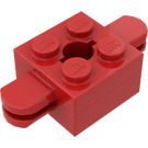 LEGO Red Arm Brick 2 x 2 Arm Holder with Hole and 2 Arms