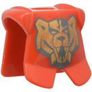 LEGO Rojo Armadura Breastplate con Pierna Protection con Gold Oso (2587 / 53215)