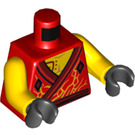 LEGO Rojo Avatar Kai Minifigura Torso (973 / 76382)