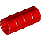 LEGO Red Axle Connector (Ridged with 'x' Hole) (6538)