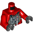 LEGO Rood B-Vleugel Piloot Torso (973 / 76382)