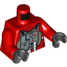 LEGO Rood B-Vleugel Pilot Torso (973 / 76382)