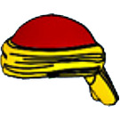 LEGO Red Bald Head with Yellow Bandana