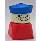 LEGO Red Base with Blue Sailor Hat Duplo Figure