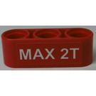 LEGO Rood Balk 3 met 'MAX 2T' Sticker (32523)