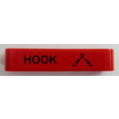LEGO Red Beam 5 with 'HOOK' Sticker (32316)
