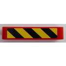 LEGO rouge Faisceau 5 avec Jaune et Noir danger Rayures Autocollant (32316)