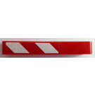LEGO Rood Balk 7 met Rood en Wit Danger Strepen (Rechtsaf) Sticker (32524)