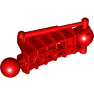 레고 빨간색 Bionicle Toa Metru 낮추다 다리 부분 ~와 함께 둘 공 Joints 그리고 둘 핀 구멍 (47297)